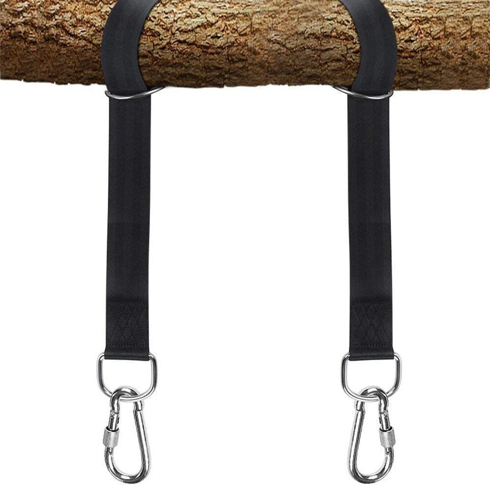 Tree Swing Hanging Straps Kit, 450cm Long Straps with Safer Locking Carabiner for Tree Swing, Hammocks