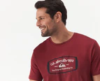 Quiksilver Men's Mind Barrel Short Sleeve Tee / T-Shirt / Tshirt - Tibetan Red