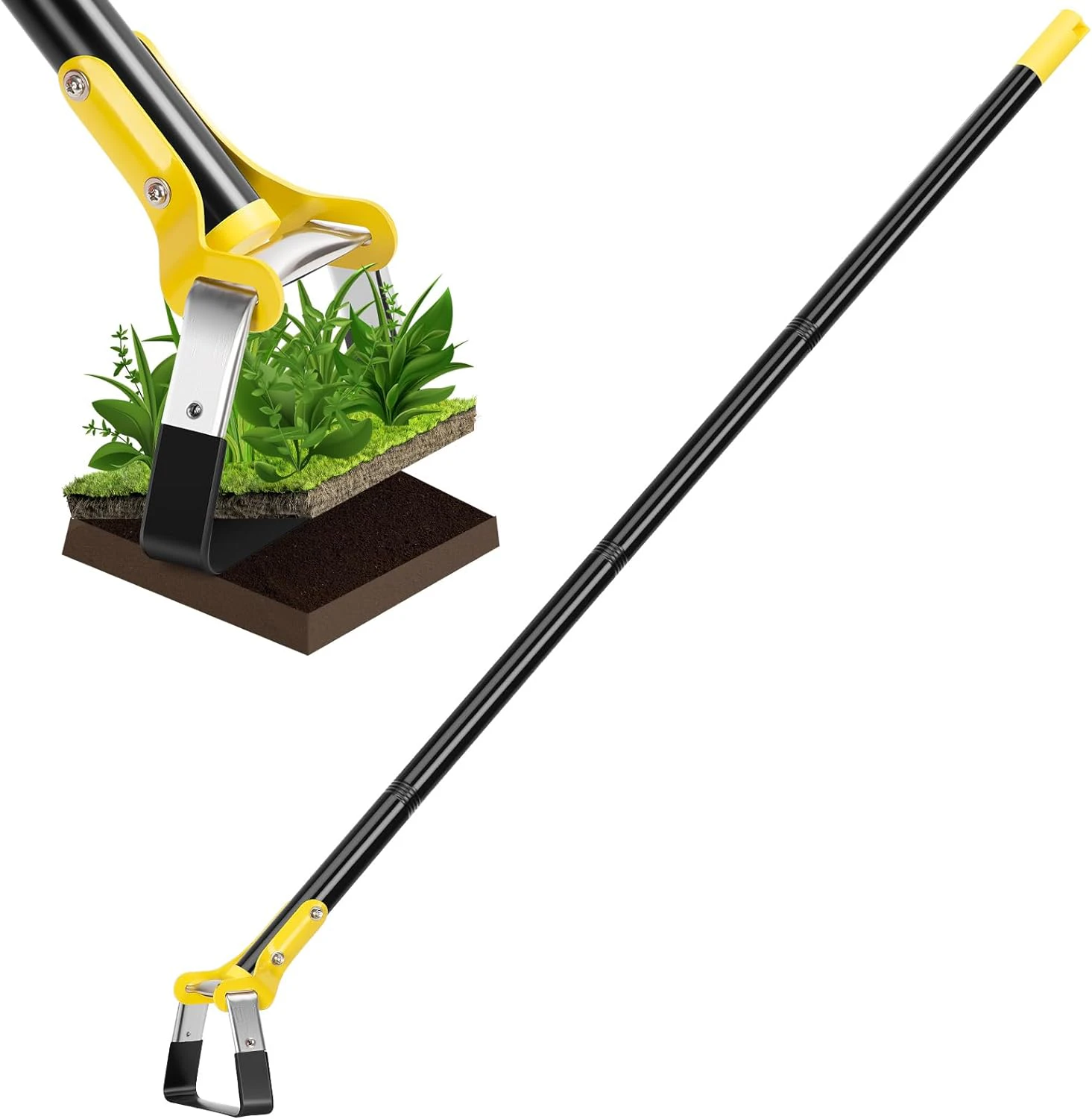 Garden Tool Hoe, Garden Hoe for Weeding 1.2m, Adjustable Long Handle