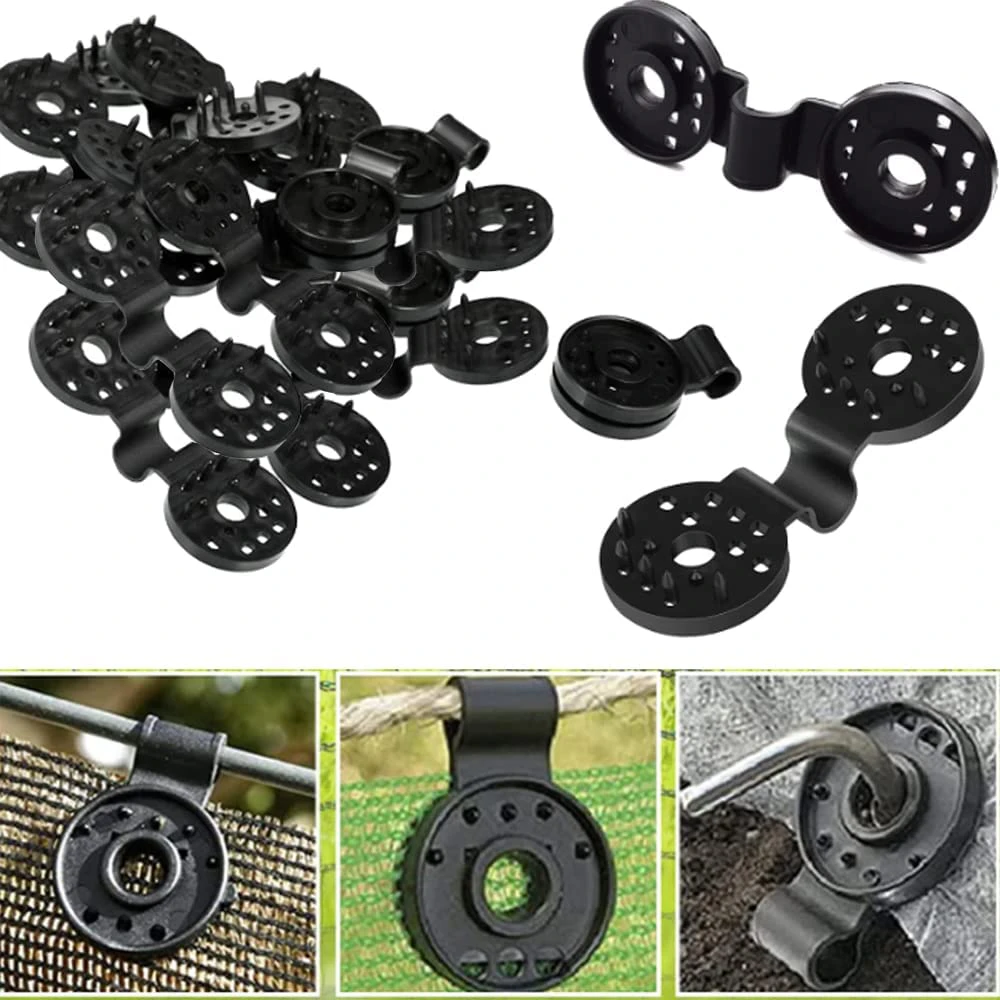 100 Pcs Shade Cloth Plastic Clips Windproof Awning Clamp Grip, Greenhouse Shade Cloth Fix Clamp Tent Clips Accessory