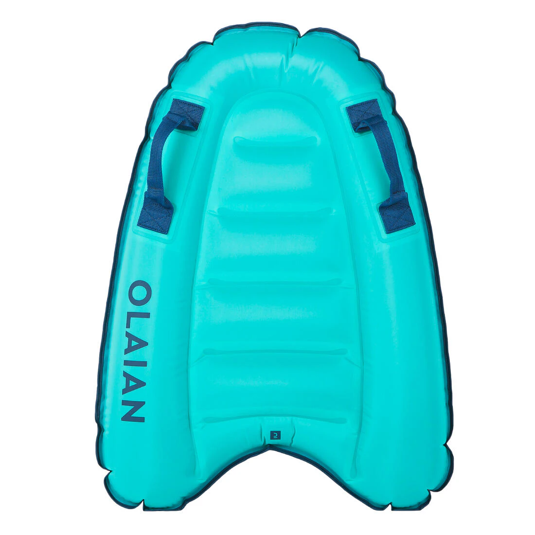 DECATHLON OLAIAN Kid's Inflatable Bodyboard Ages 4-8 - Discovery - Caribbean Blue, 8575537