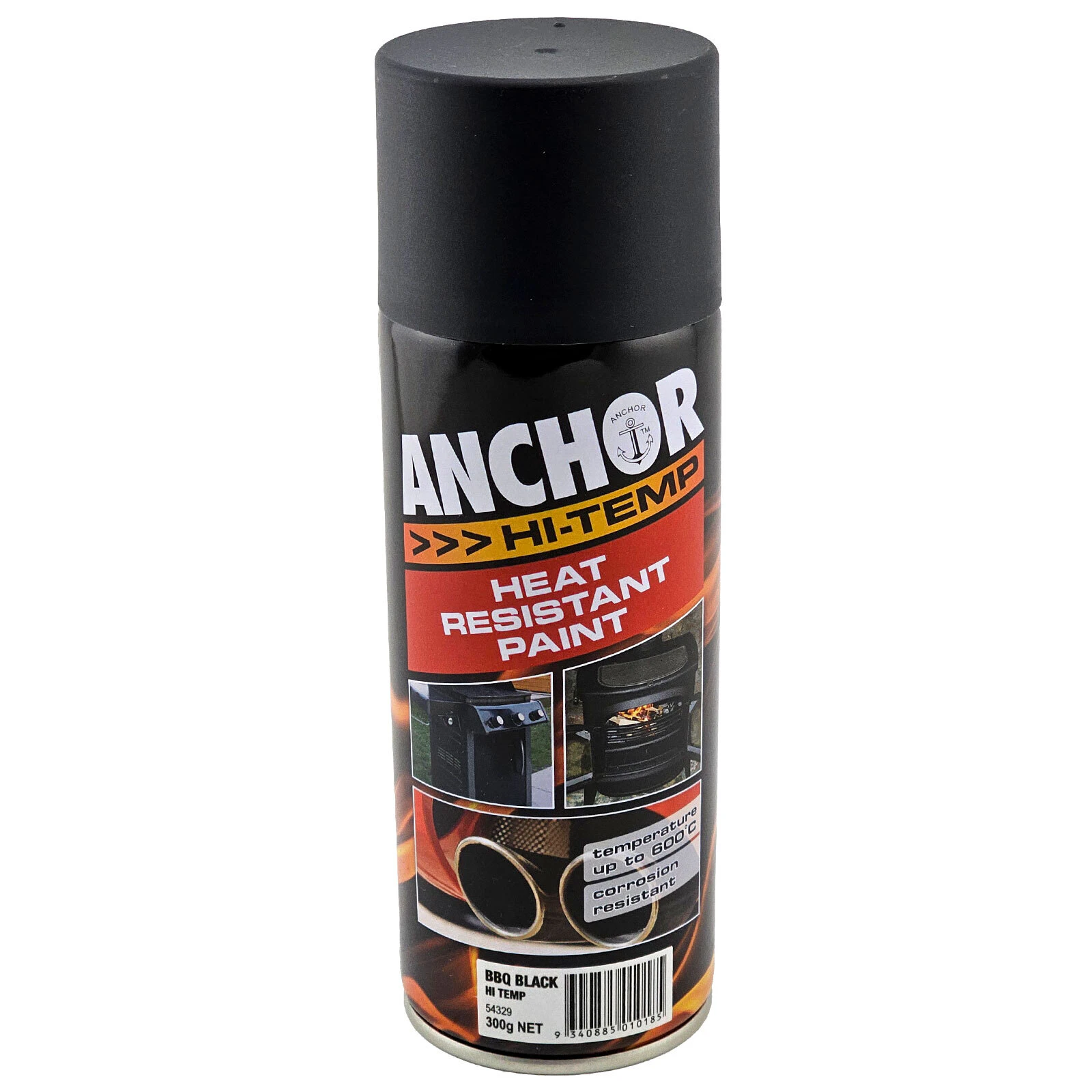 Anchor 300g Hi Temp Heat Resistant Spray Paint | BBQ Black