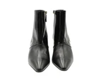Designer - Pre-loved Black Patent Leather Ankle Boots with Iconic Logo by Chanel - Black