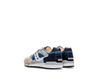 Fabric and Suede Sneakers with Rubber Sole - Blue