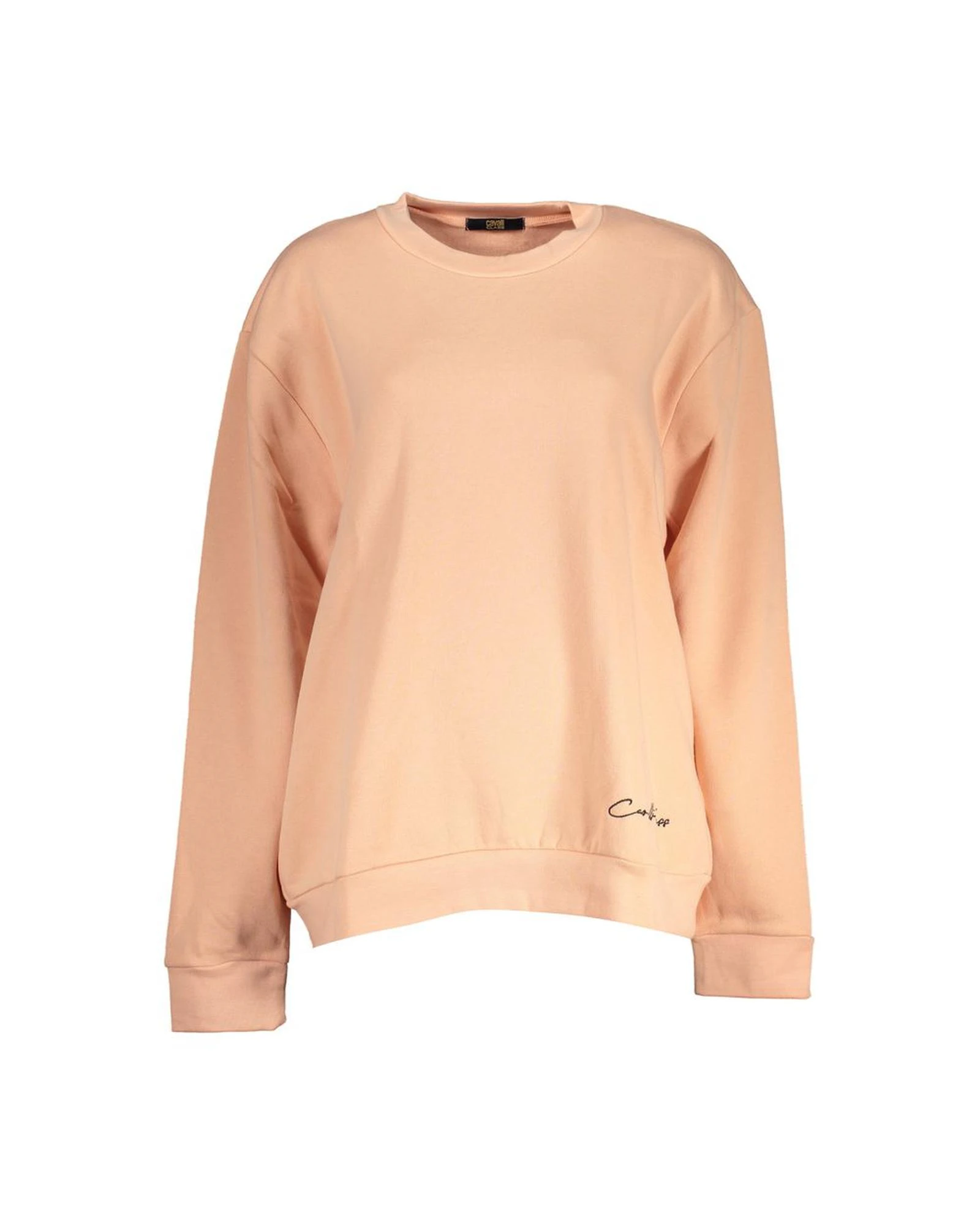 Cotton Embroidered Crewneck Sweater - Pink