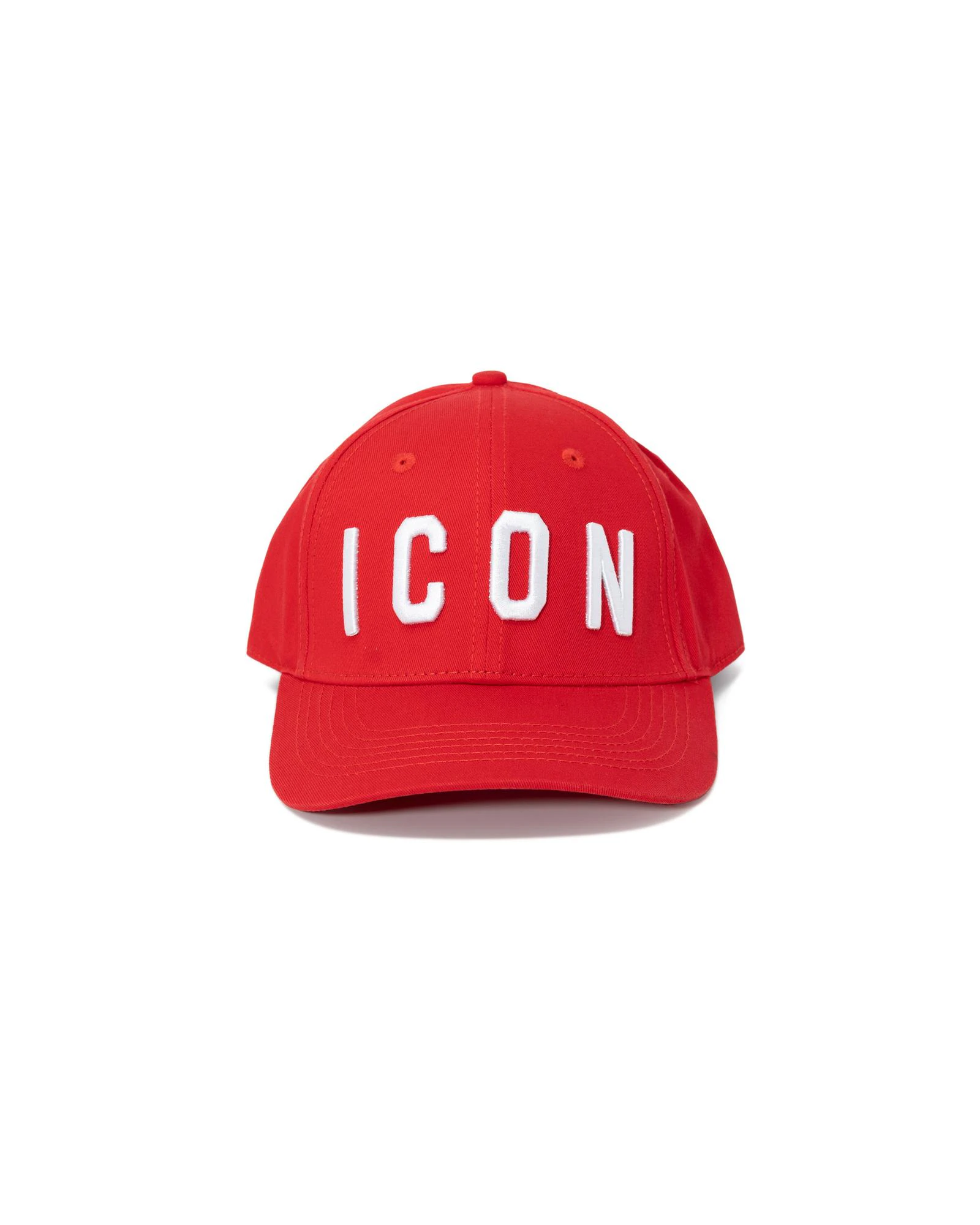 Buckle Fastening  Cotton Cap - Red