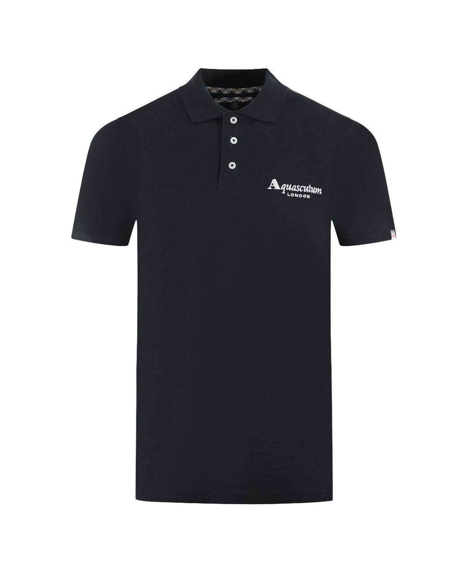 Contrasting Logo Polo Shirt - Black