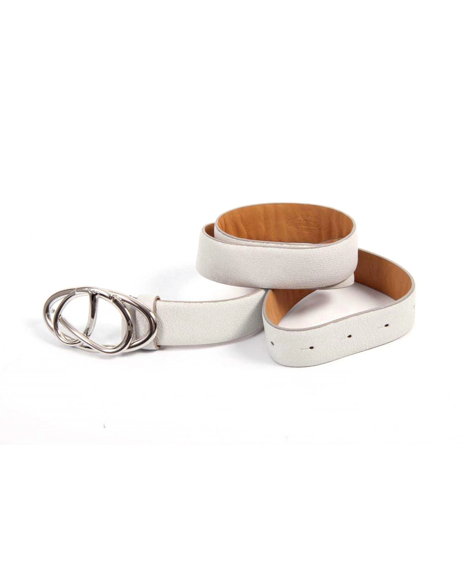 Leather Belt - White