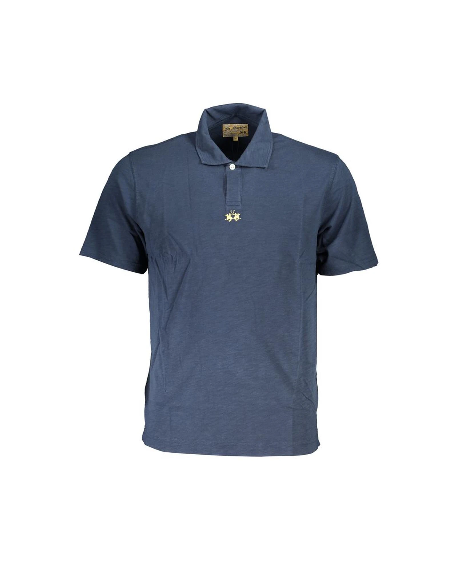 Embroidered Short Sleeve Polo Shirt - Blue