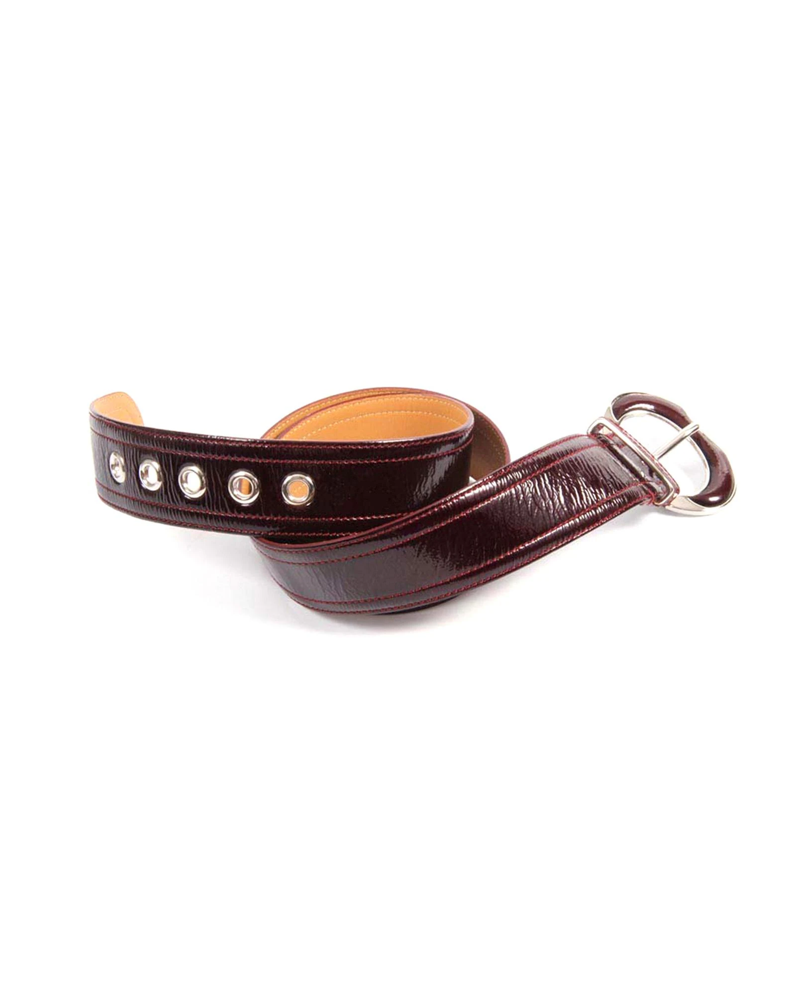 100% Leather  Belt - Red