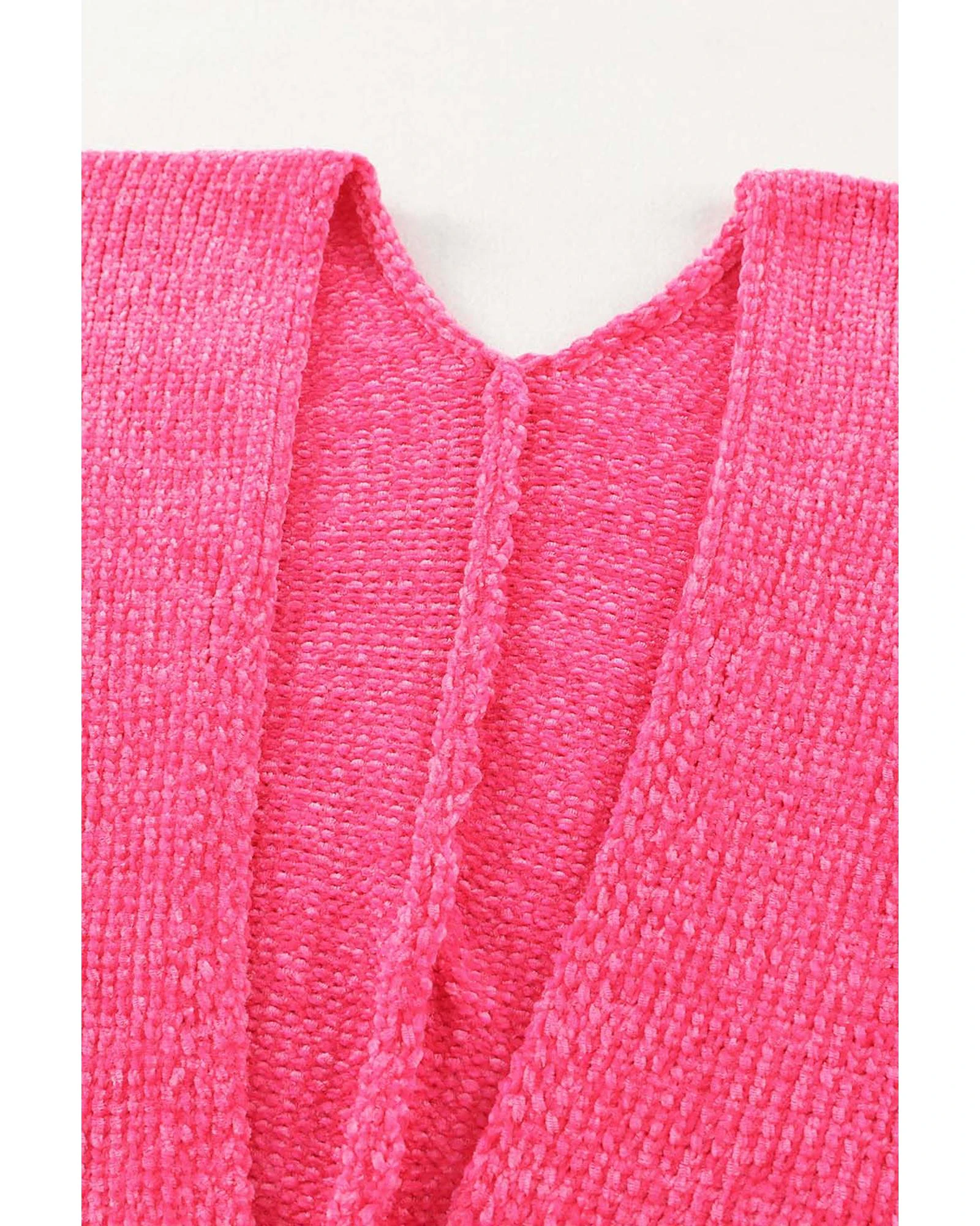 Azura Exchange Button-Front Sweater Cardigan with Front Pockets - Rose