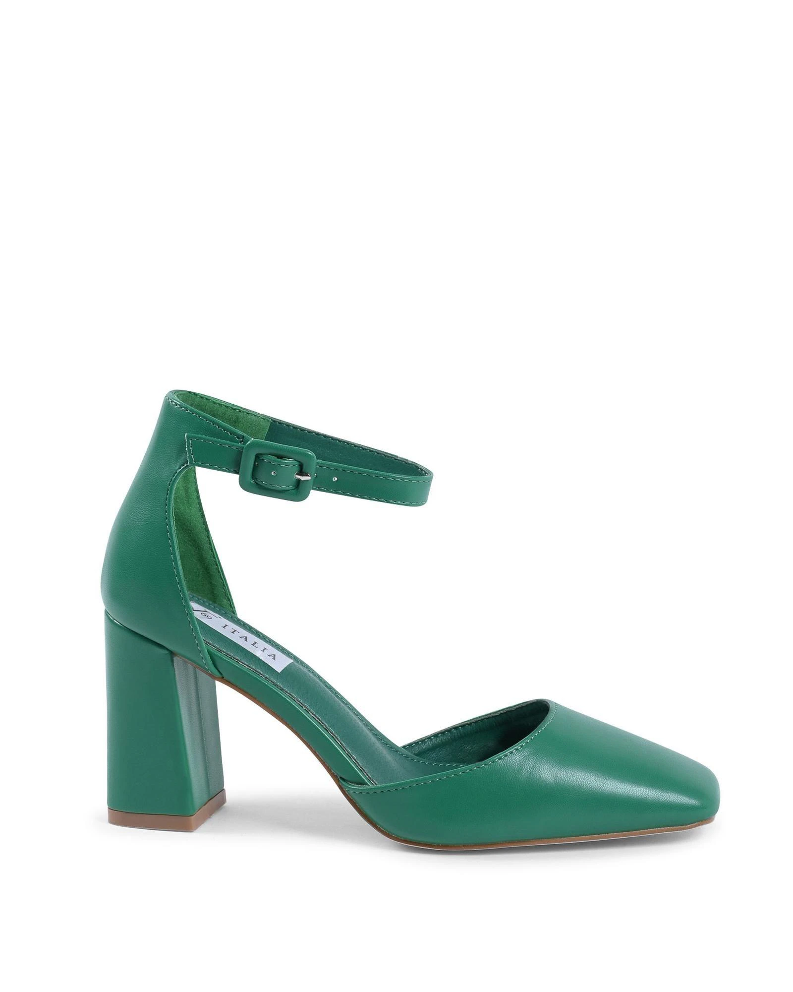 Green Ankle Strap Pump - 7cm Heel - Green