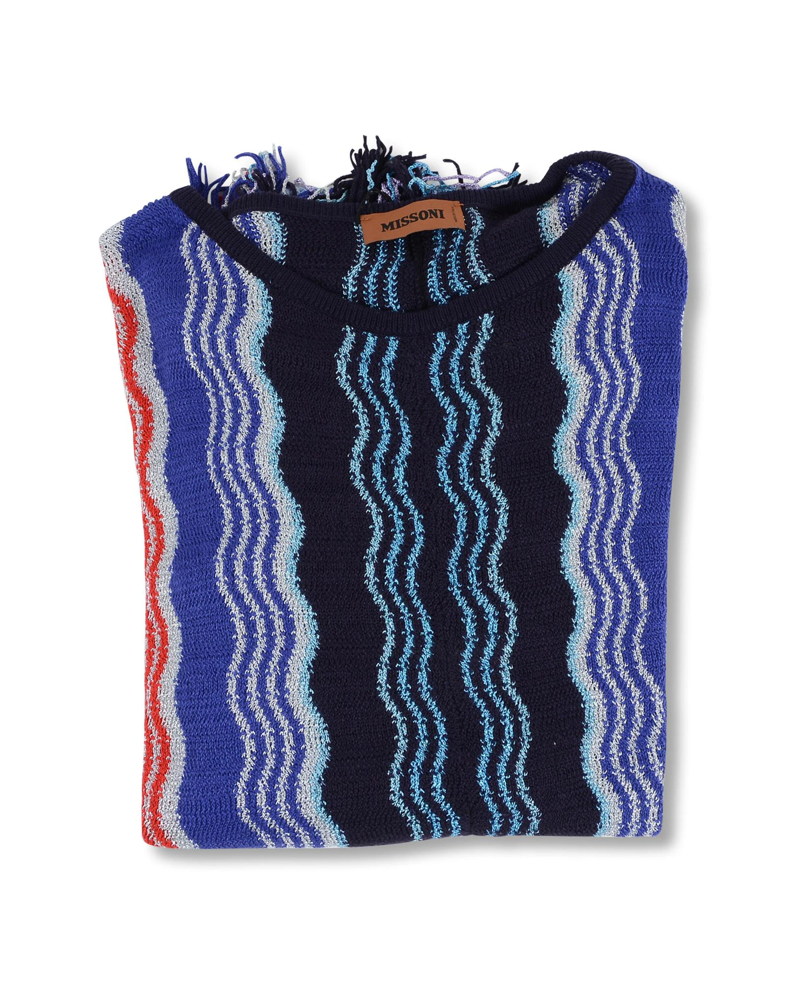 Multicolor Wool Blend Poncho - Multicolor