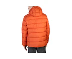 s Solid Colour Nylon Bomber Jacket with Removable Hood - Orange