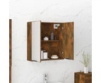 vidaXL Bathroom Mirror Cabinet Smoked Oak 64x20x67 cm