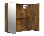 vidaXL Bathroom Mirror Cabinet Smoked Oak 64x20x67 cm