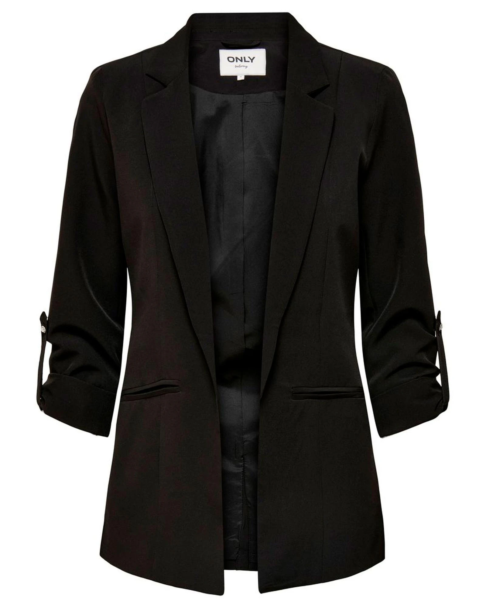 Lapel Collar  Blazer - Black