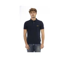 Embroidered Short Sleeve Polo Shirt - Blue