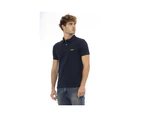 Embroidered Short Sleeve Polo Shirt - Blue