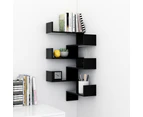 vidaXL Wall Corner Shelves 2 pcs Black 40x40x50 cm Engineered Wood