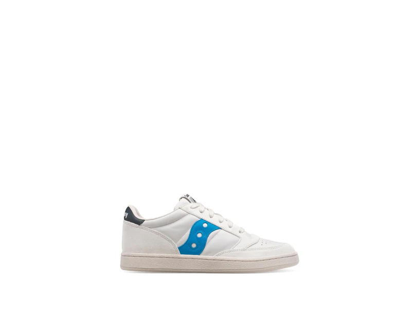 Synthetic and Suede Sneakers with Rubber Sole - White