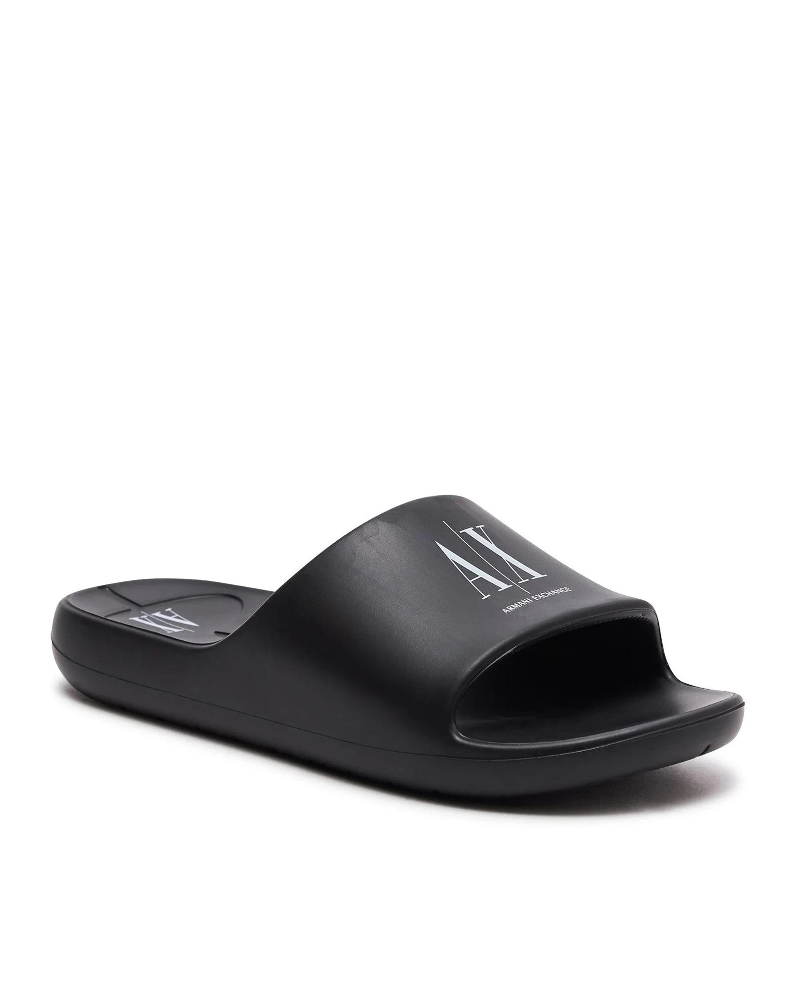 Plain  Rubber Sole Slippers - Black