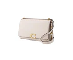 Designer - Pre-loved Leather Shoulder Bag with Detachable Strap - Beige