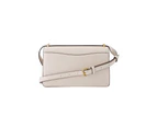 Designer - Pre-loved Leather Shoulder Bag with Detachable Strap - Beige