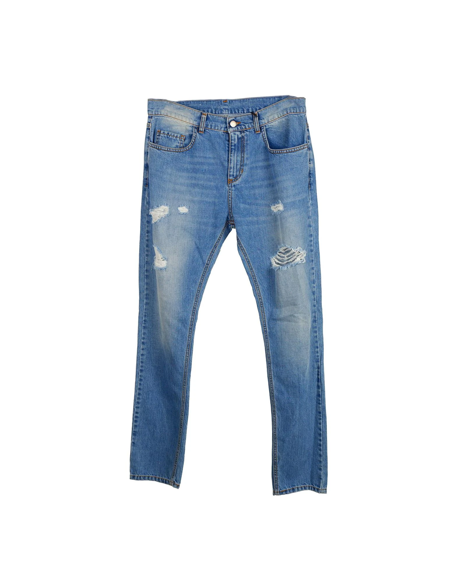 Comme Des Fuckdown Chic Ripped Stitch-Print Men's Jeans