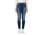 Zip and Button Fastening Jeans - Blue