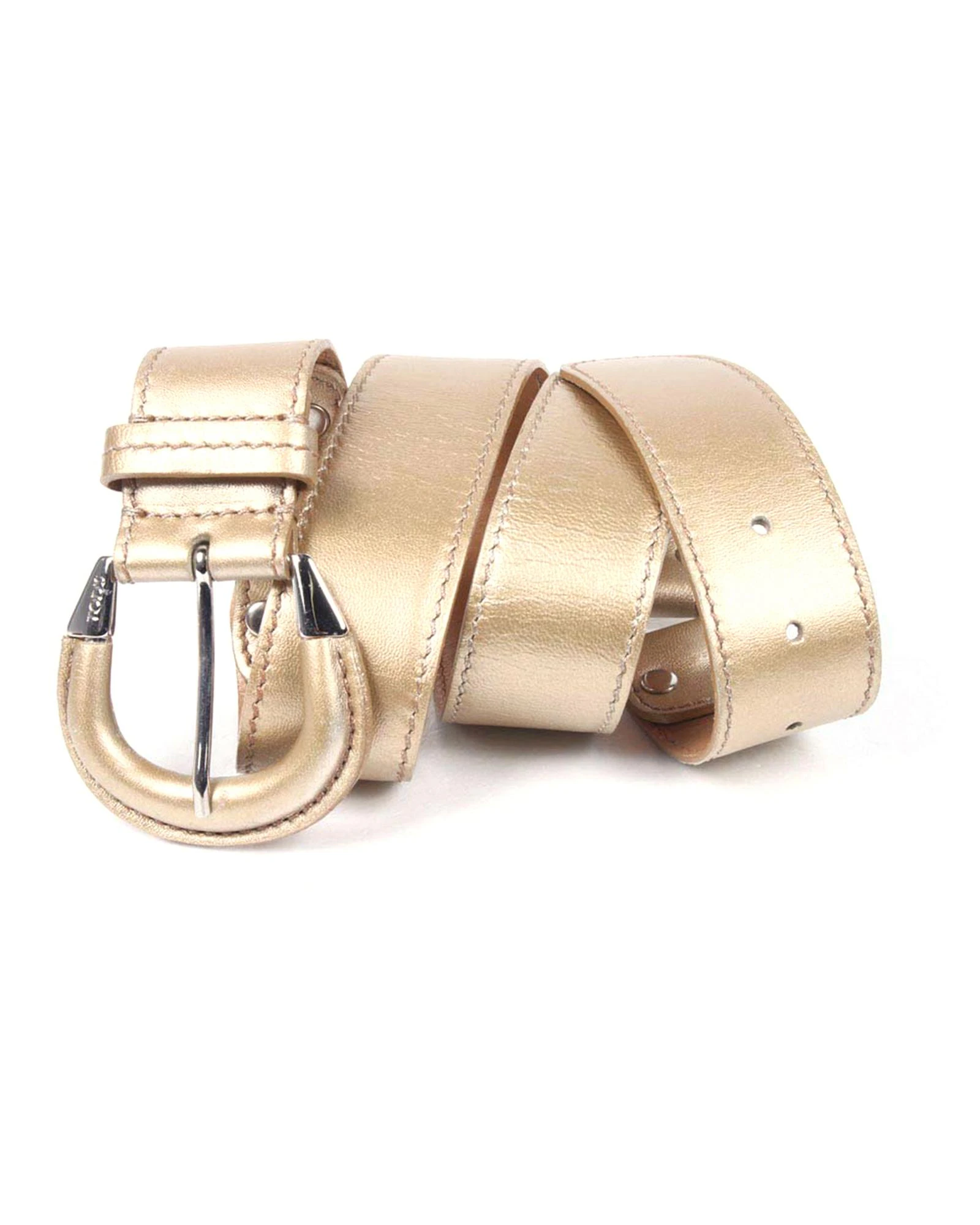 Gold Leather Belt - Gold