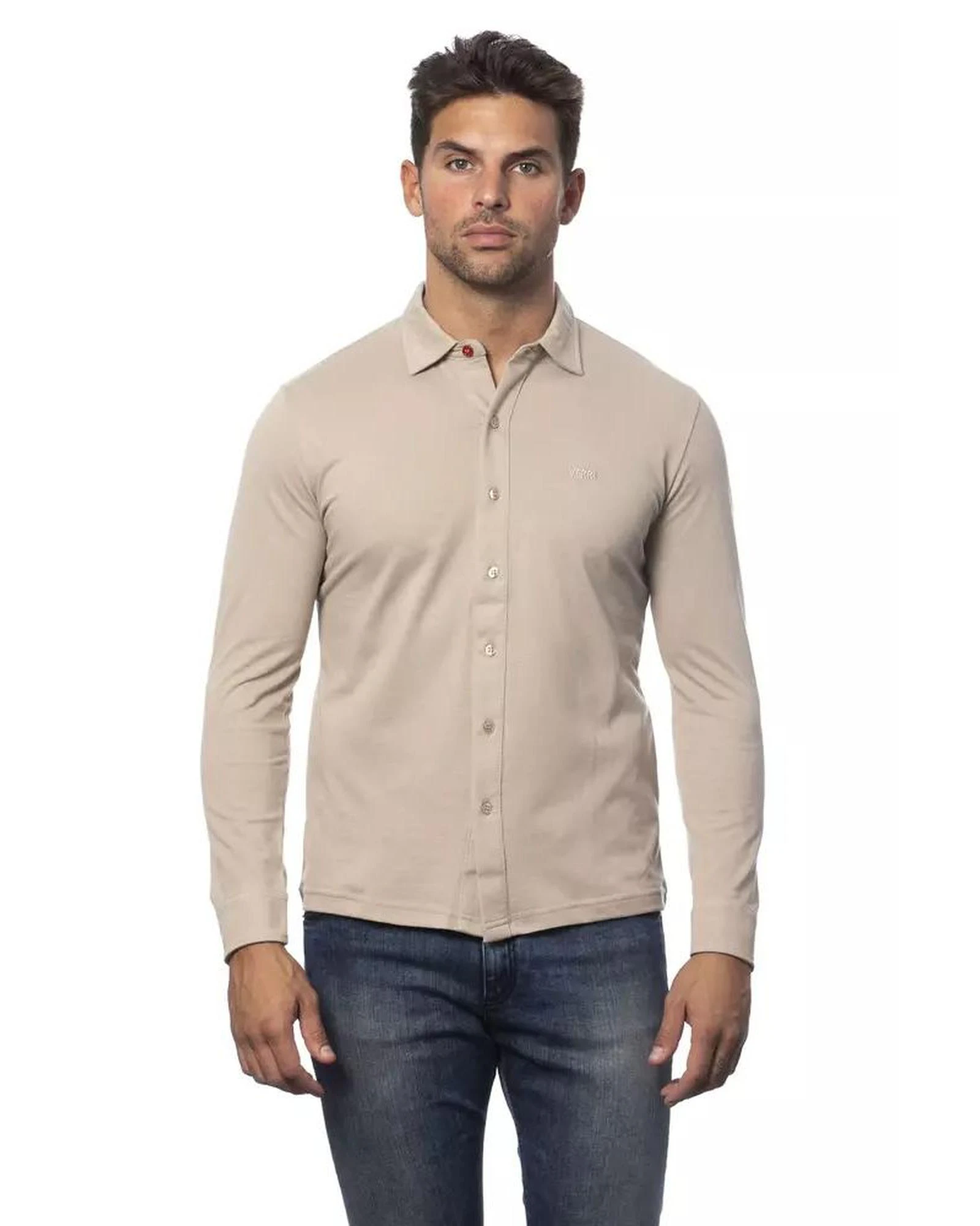 Luxury Designer Regular Fit Shirt - Beige