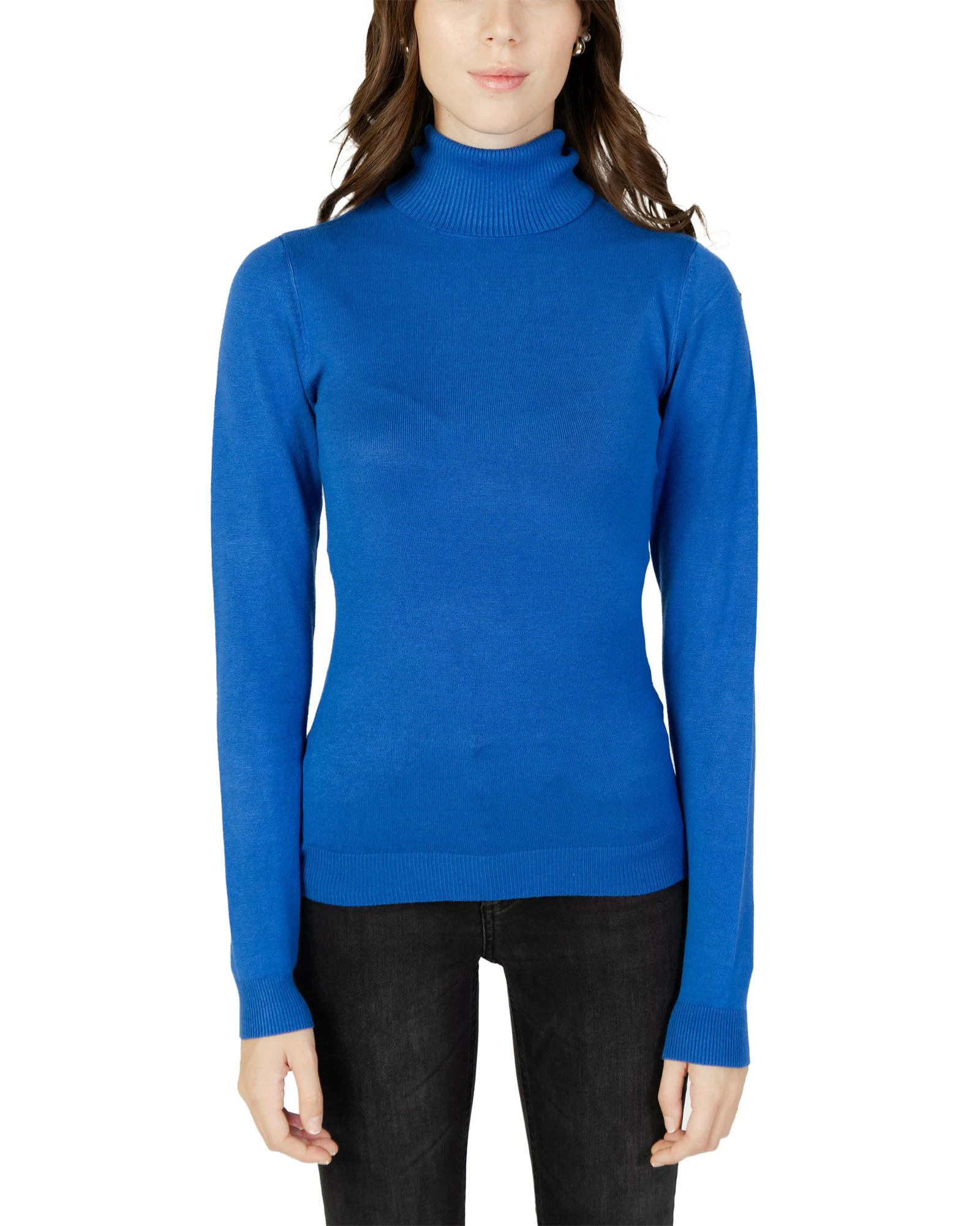 Blue Turtleneck Knitwear - Blue