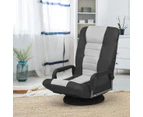 Swivel Floor Sofa Lounge Folding Chair Adjustable Recliner Chaise Armchair Gaming Home Office,Grey