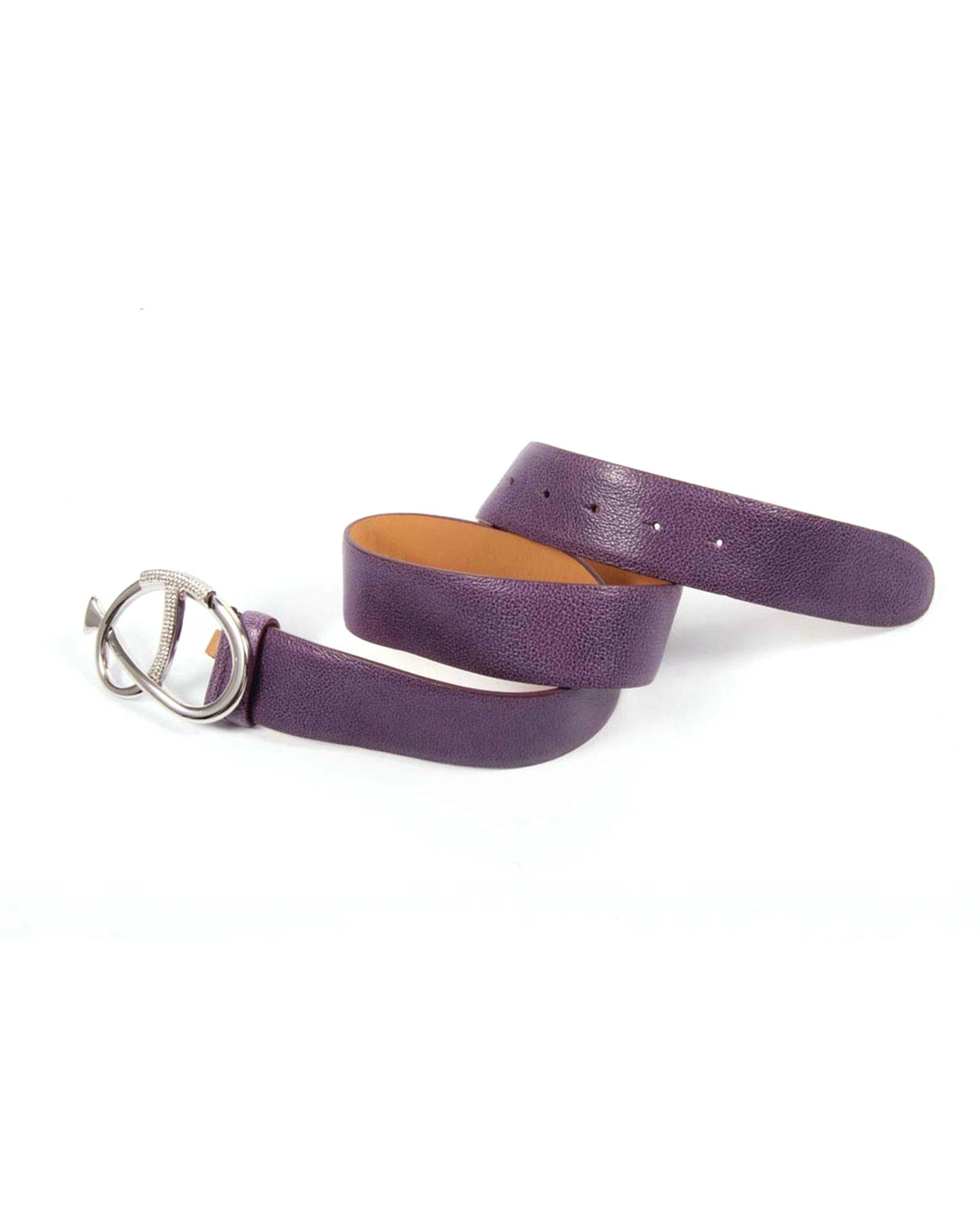 Calf Leather  Belt - Purple