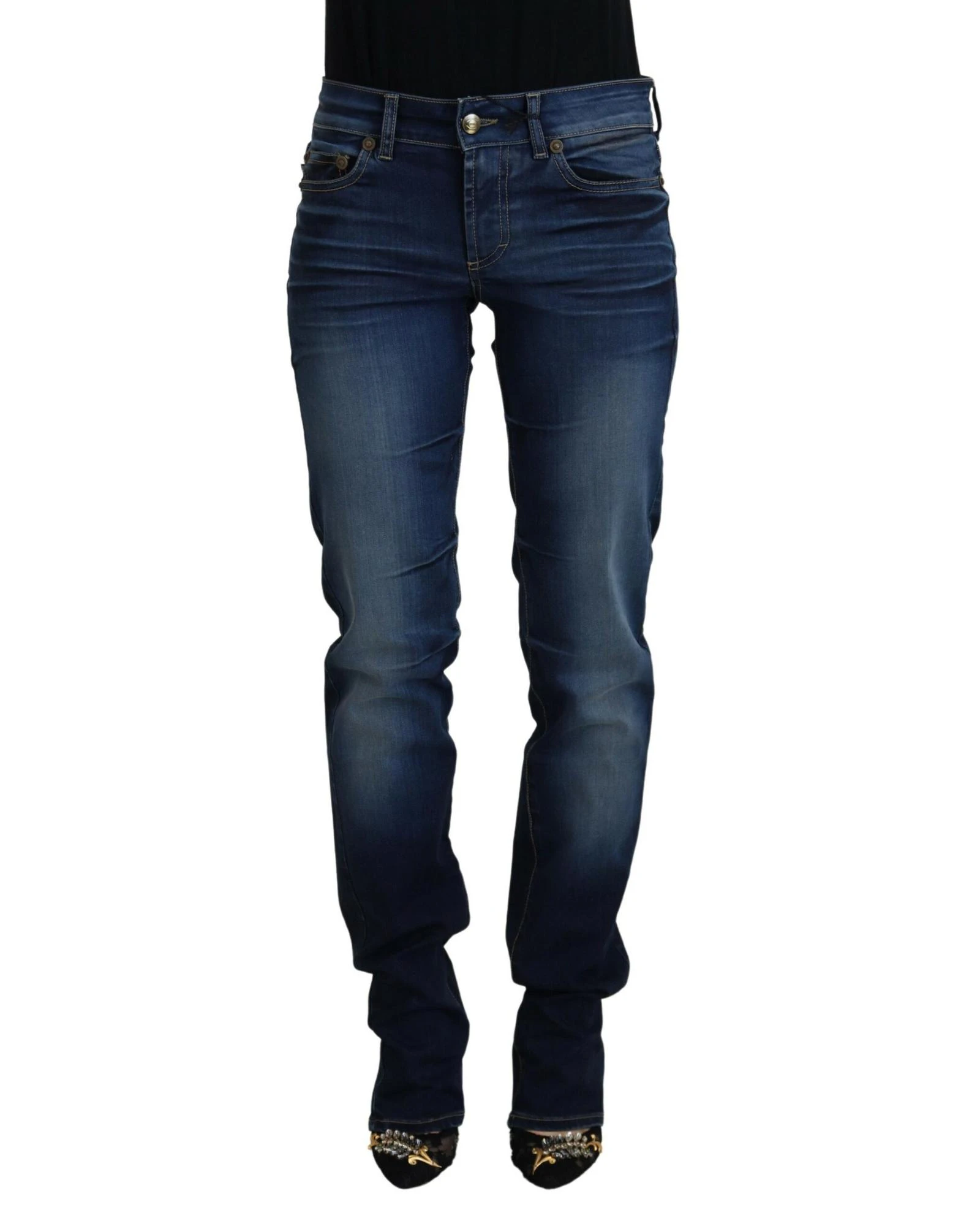 Just Cavalli Low Waist Denim Pants - Blue