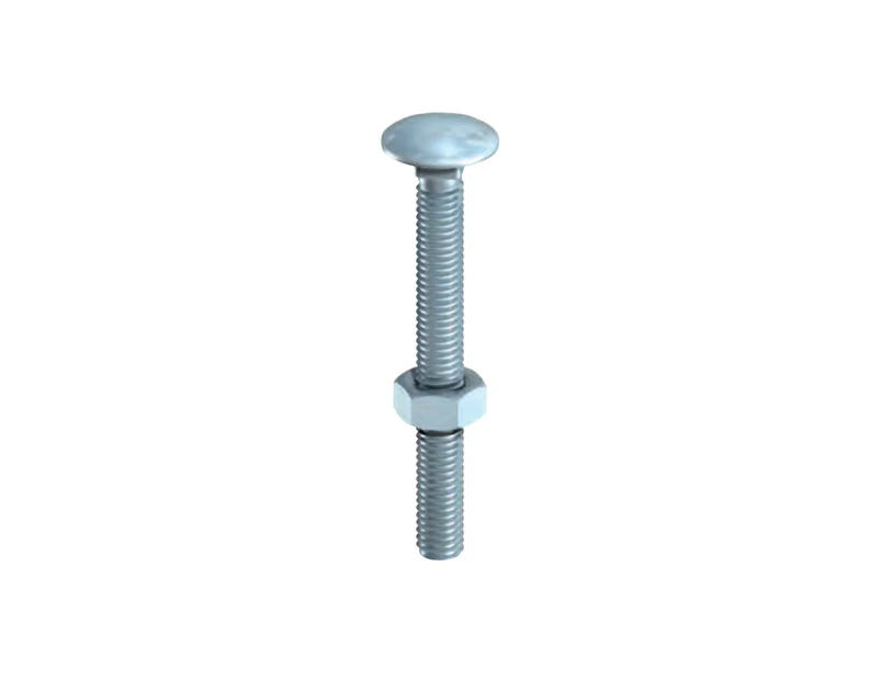 Securfix Zinc Plated Carriage Bolt (Pack of 10) (Silver) - ST9641