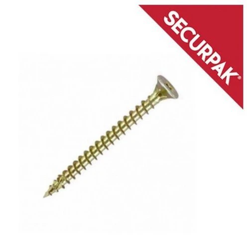 Securpak Countersunk Pozi Head Screw (Pack of 9) (Gold) - ST8645