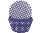 Anniversary House Polka Dot Gingham Muffin and Cupcake Cases (Pack of 75) (Amethyst) - SG27328