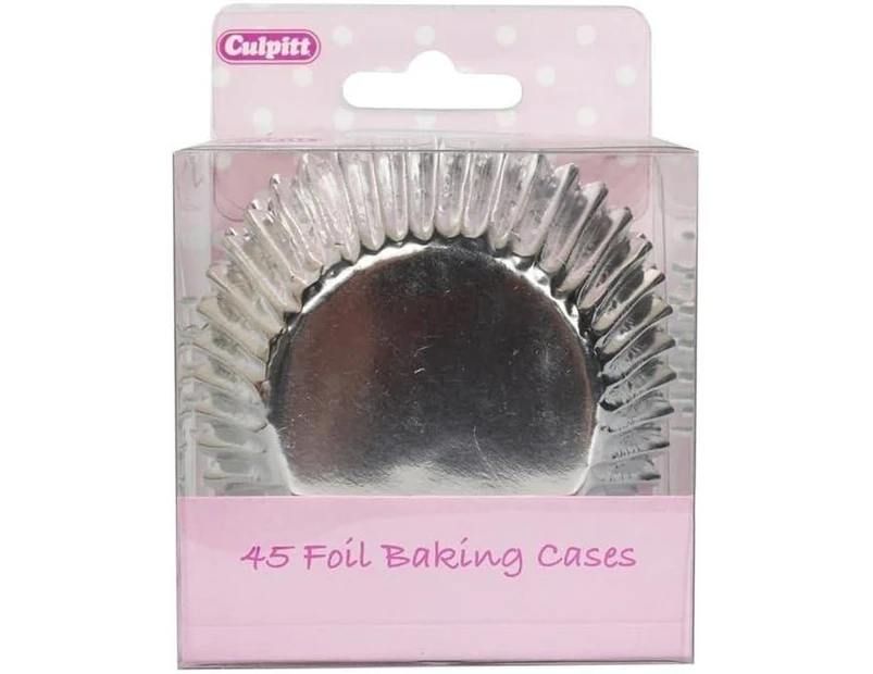 Culpitt Foil Muffin and Cupcake Cases (Pack of 45) (Silver) - SG28326