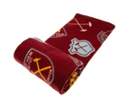 West Ham United FC Fleece Blanket (Maroon/Blue/Yellow) - TA11146