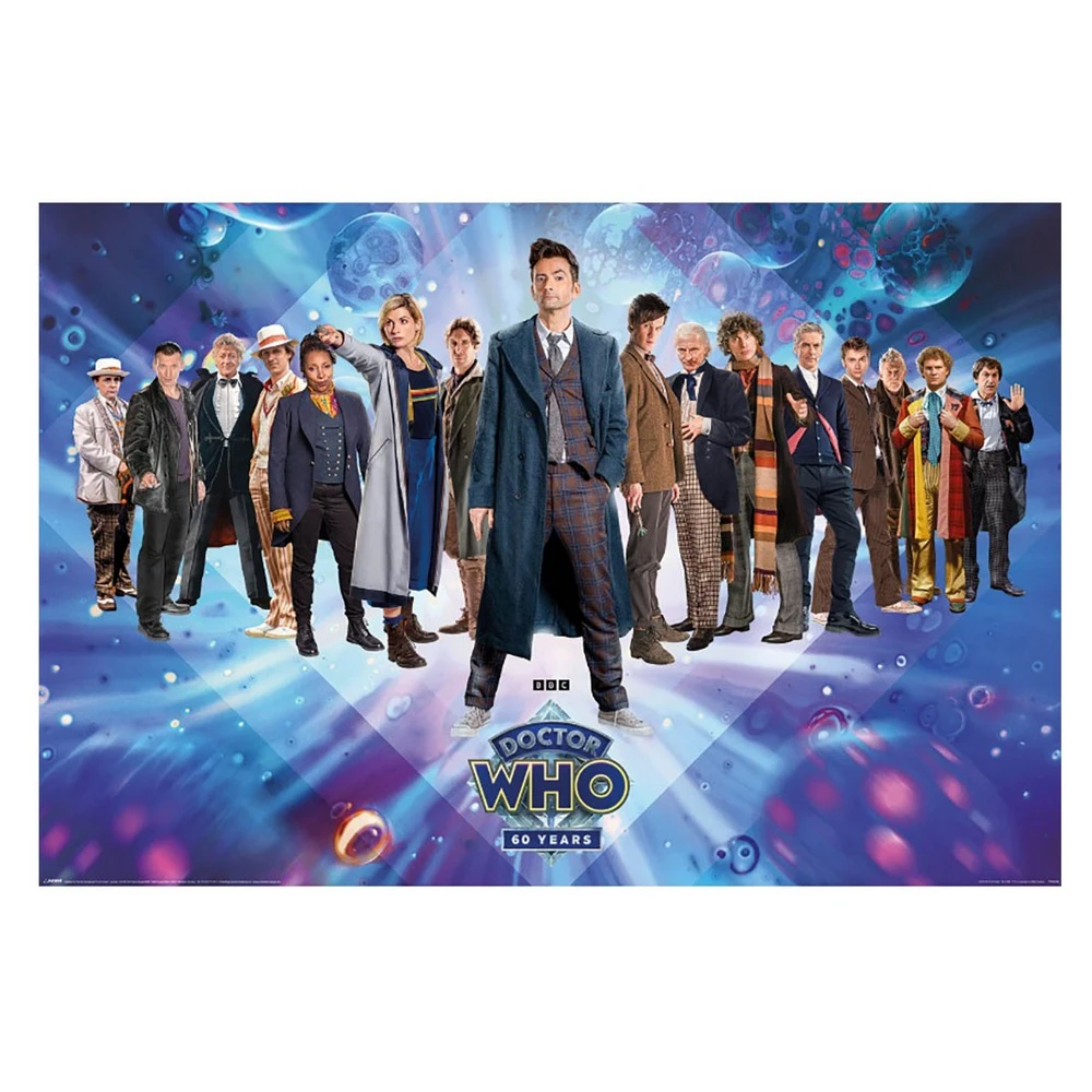 Doctor Who 60th Anniversary Poster (Multicoloured) - TA11607