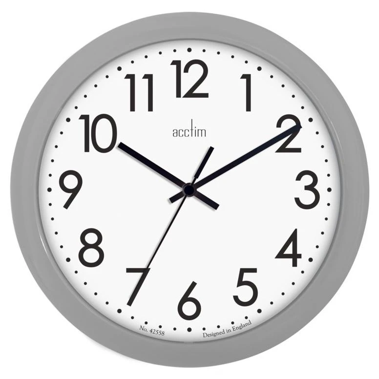 Acctim Abingdon Wall Clock (Grey/White) - ST7251