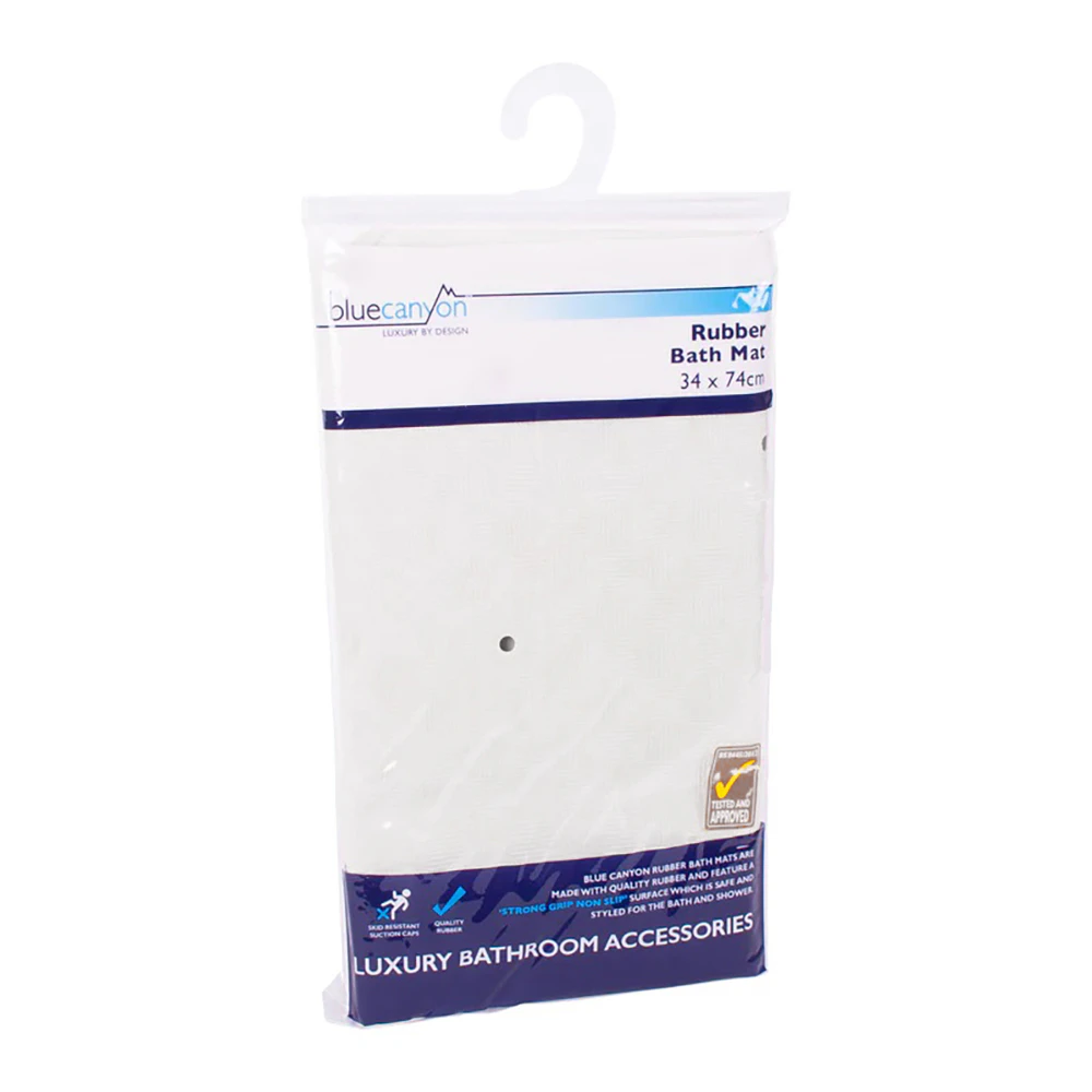 Blue Canyon Rubber Bath Mat (White) - ST773