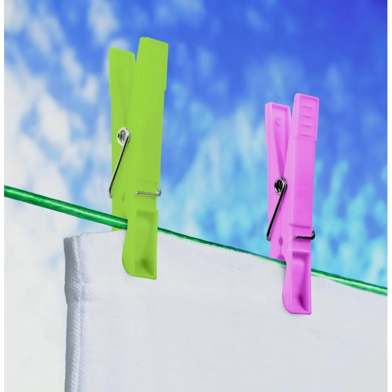 SupaHome Plastic Clothes Peg (Pack of 24) (Green/Pink) - ST10430