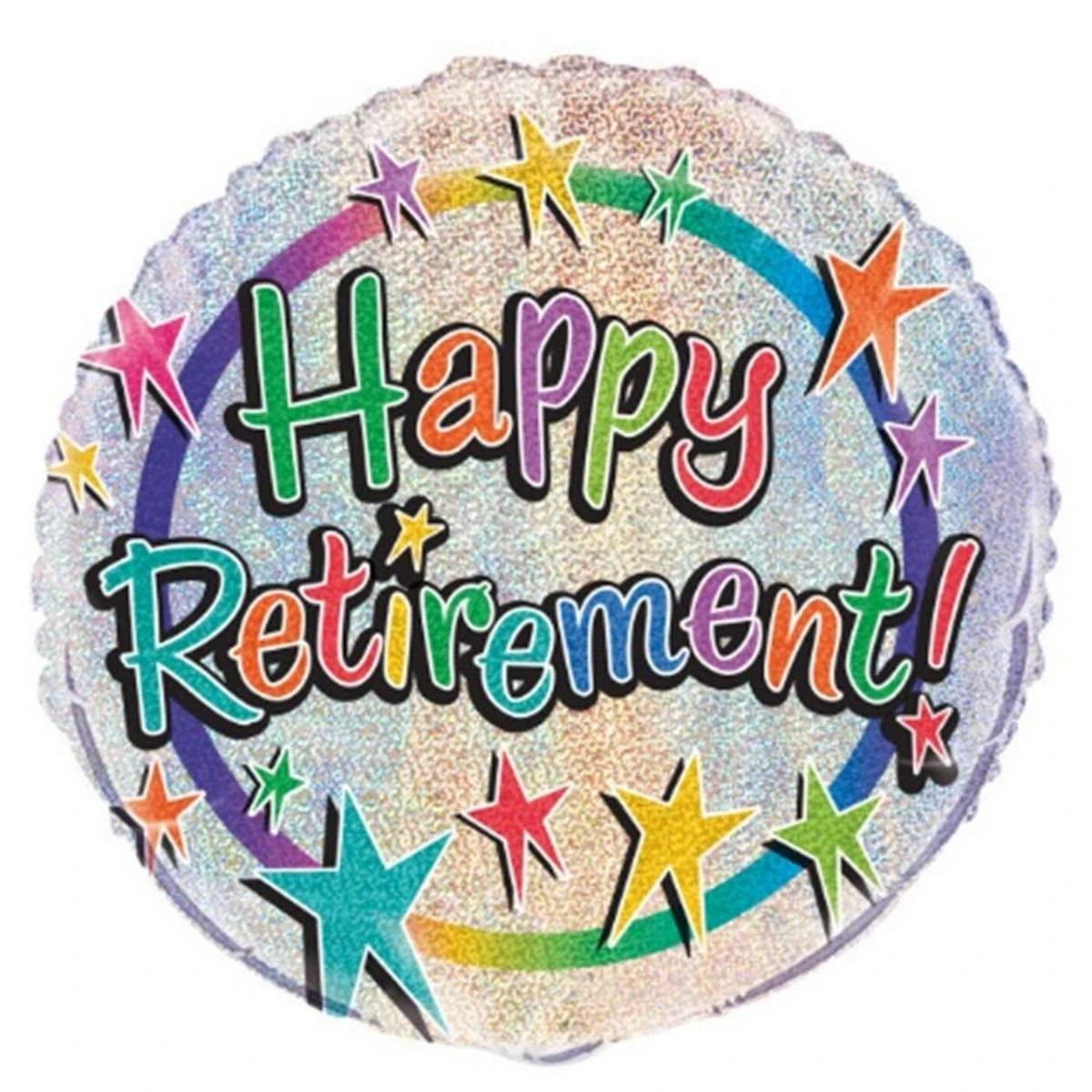 Unique Party Prism Retirement Foil Balloon (Multicoloured) - SG34712