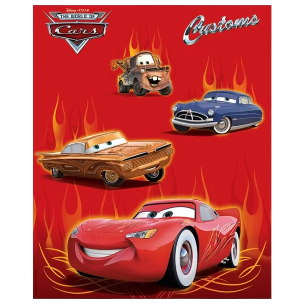 Cars Customs Wall Decoration (Pack of 12) (Red/Multicoloured) - SG31176