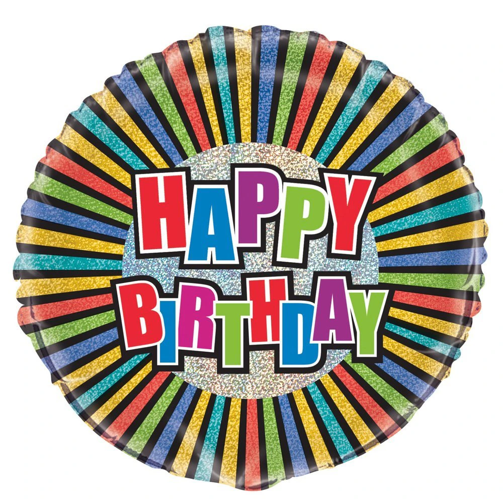 Unique Party Prism Happy Birthday Foil Balloon (Multicoloured) - SG34889