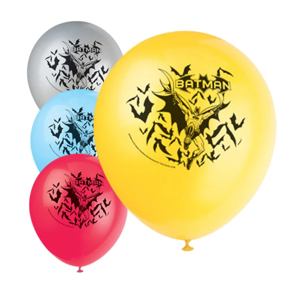 Batman Latex Balloons (Pack of 8) (Multicoloured) - SG34071