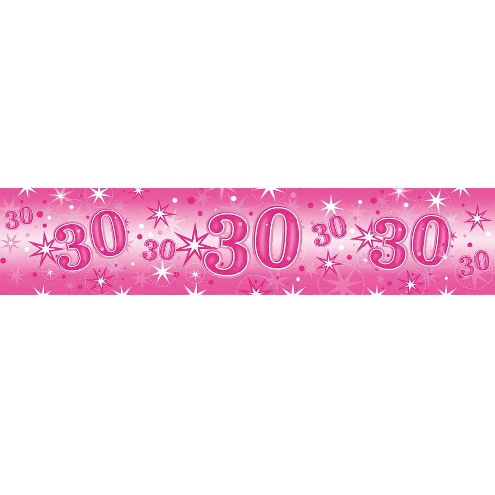 Pioneer Europe Sparkle 30th Birthday Banner (Pink) - SG28340